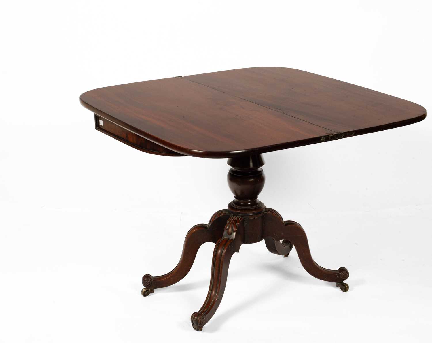 A Regency mahogany fold-over tea table - Image 2 of 2