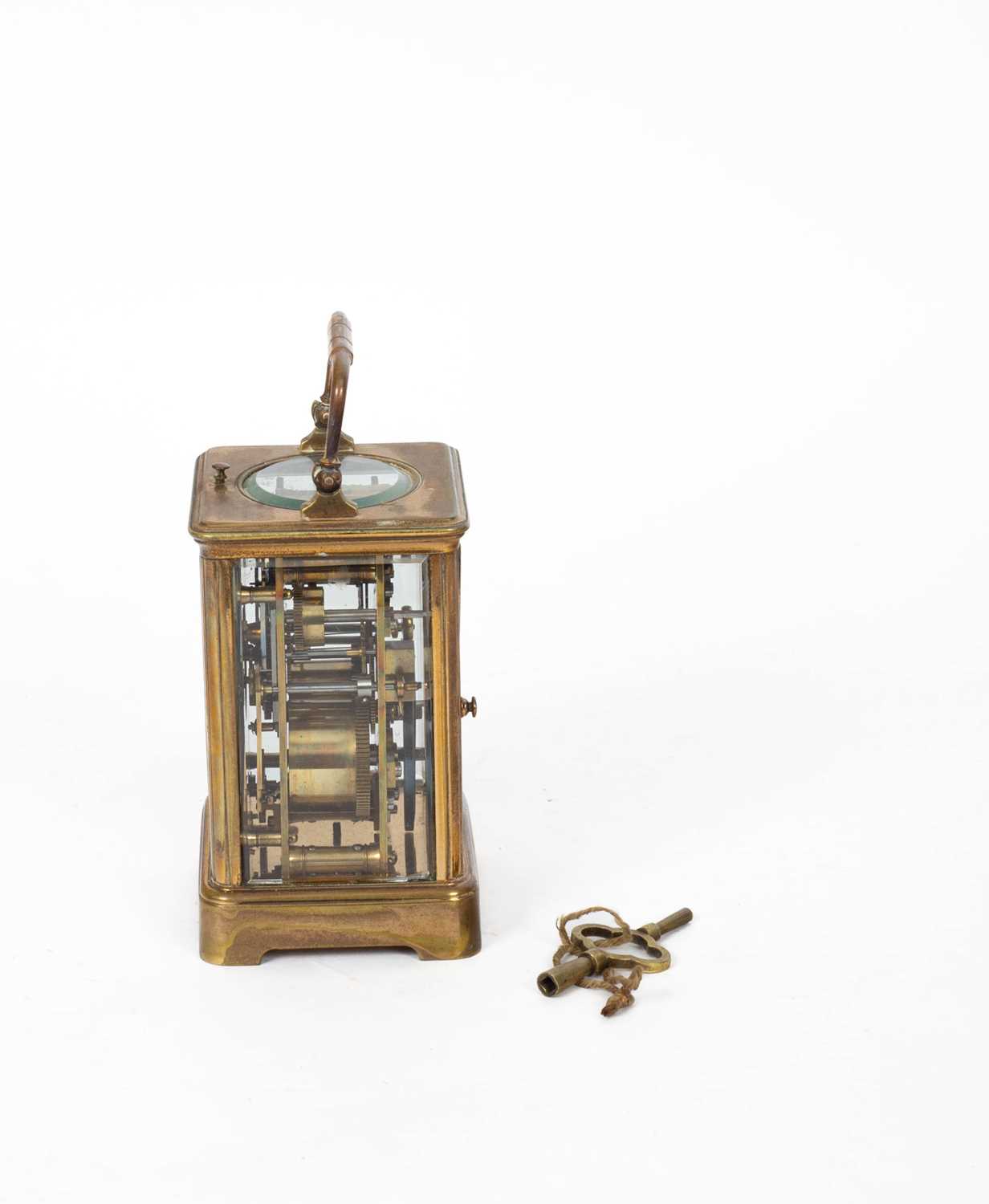 A gilt brass carriage clock - Image 4 of 6