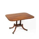 A Regency Goncalo Alves tilt-top breakfast table