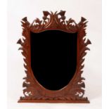 A mahogany framed overmantel mirror