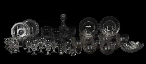 A quantity of glass tableware