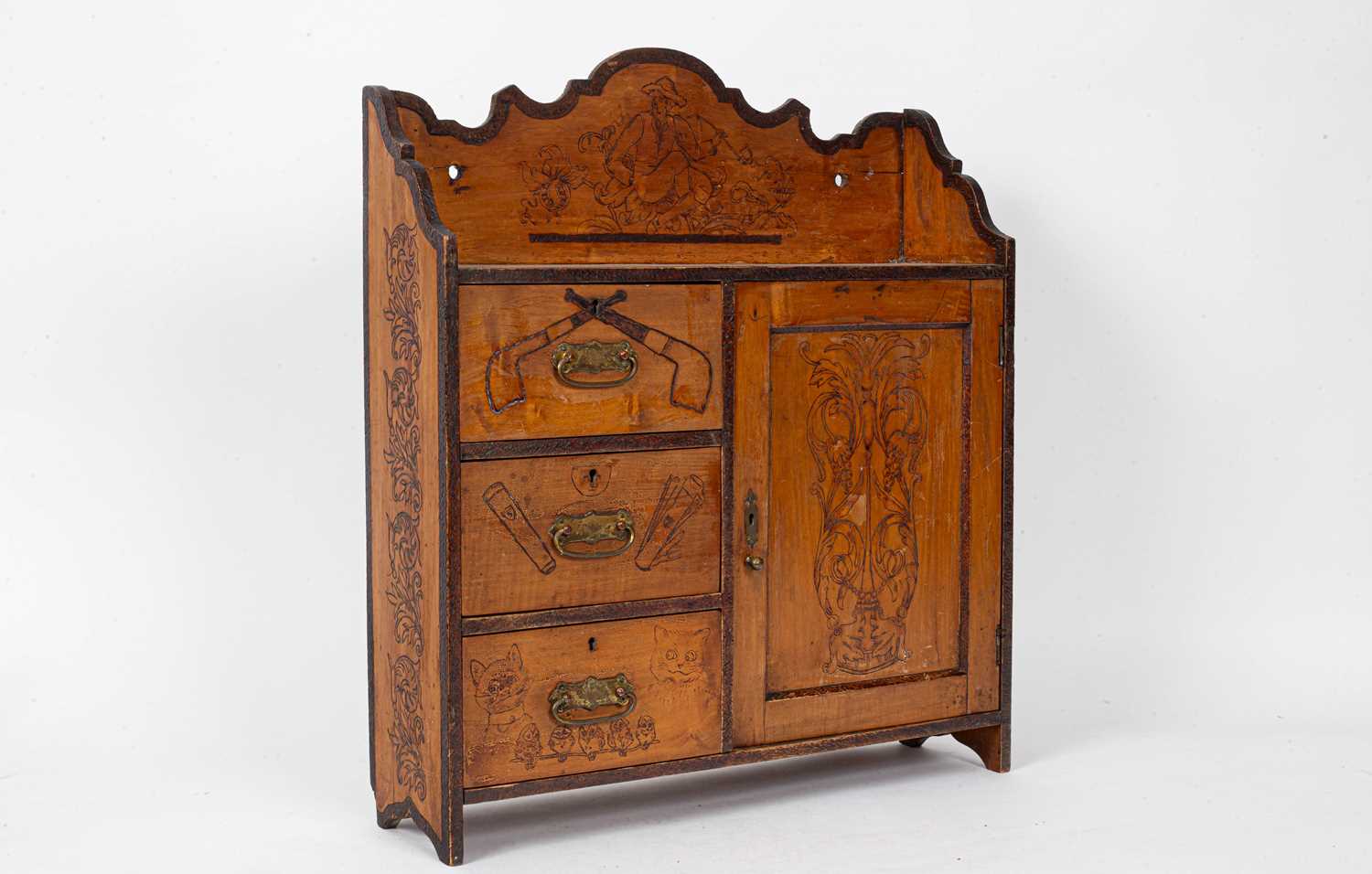 An early 20th Century smoking cabinet - Image 5 of 10