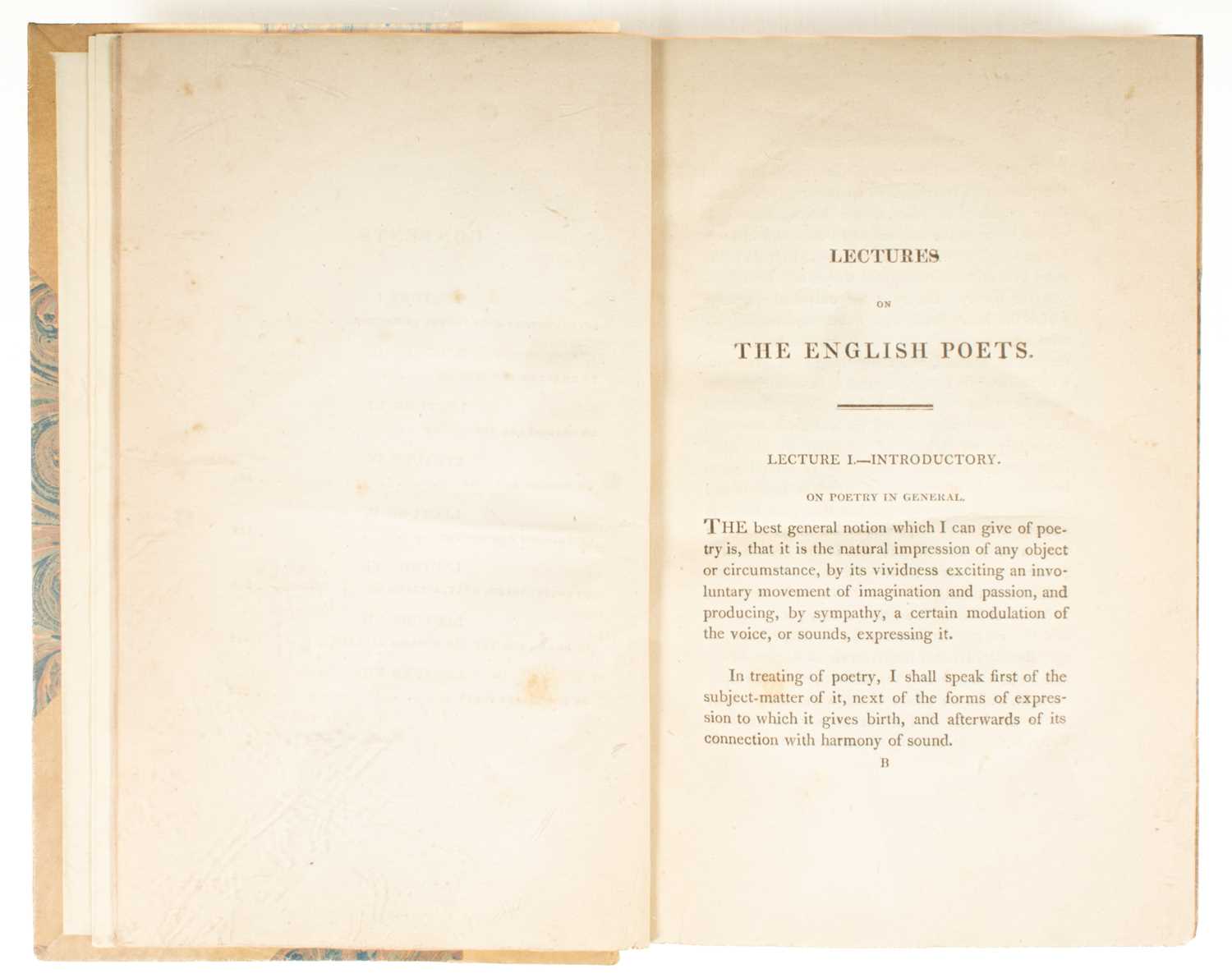 Hazlitt (William) Lectures on the English Poets