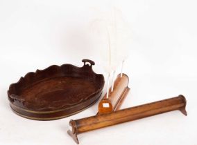 A George III mahogany oval tray