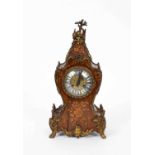 A French marquetry cased mantel clock