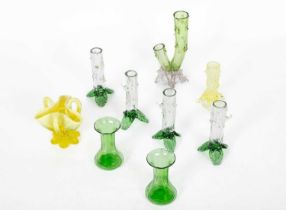 A group of seven Victorian glass table decorations