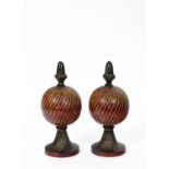 A pair of modern decorative finials