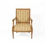 A Louis XVI style open armchair