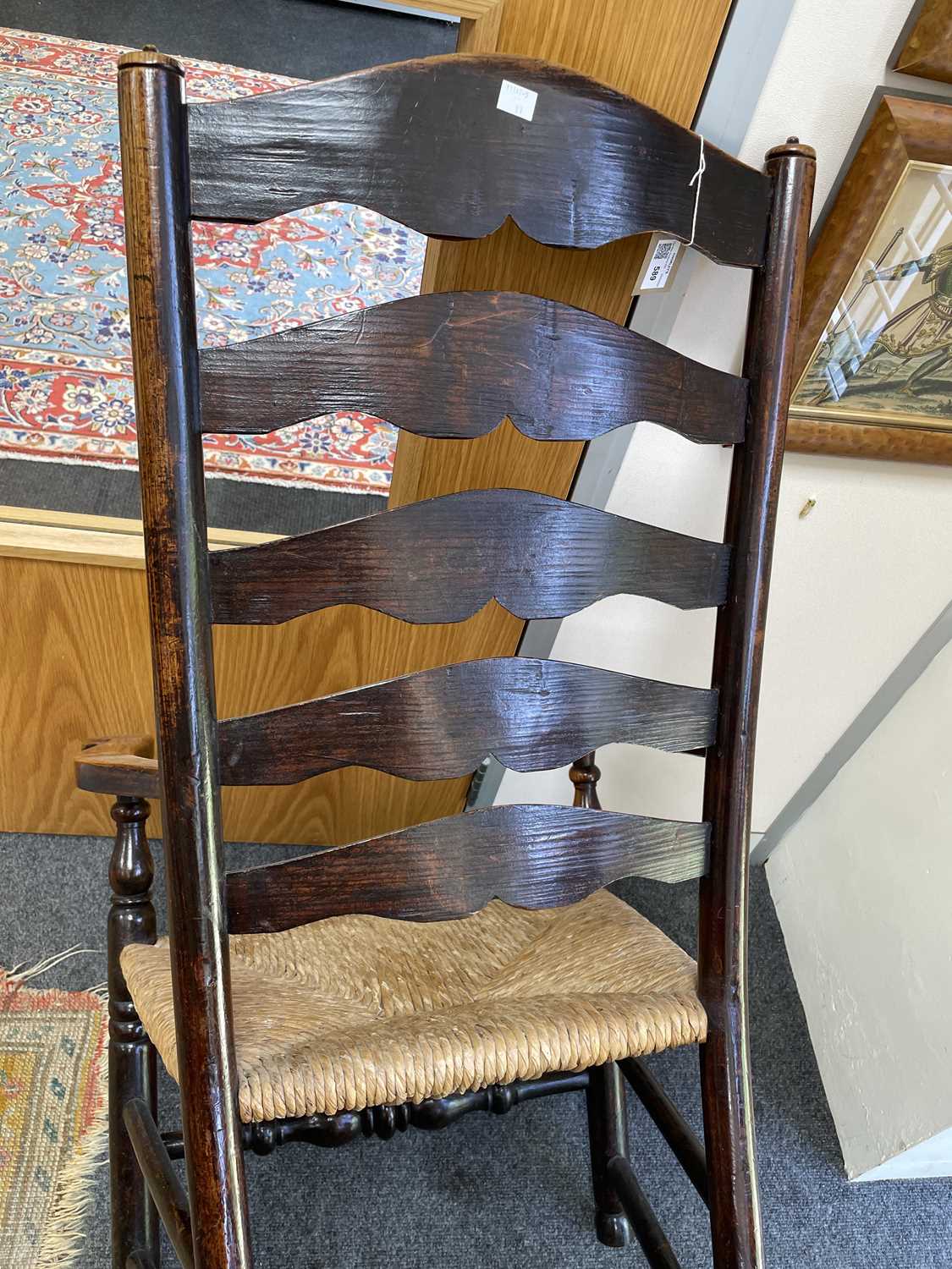 A North Country ladderback chair - Image 4 of 6