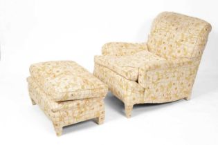 An armchair and matching footstool