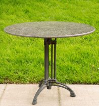 A Bad Weisse granite top garden table