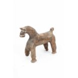 A primitive terracotta horse