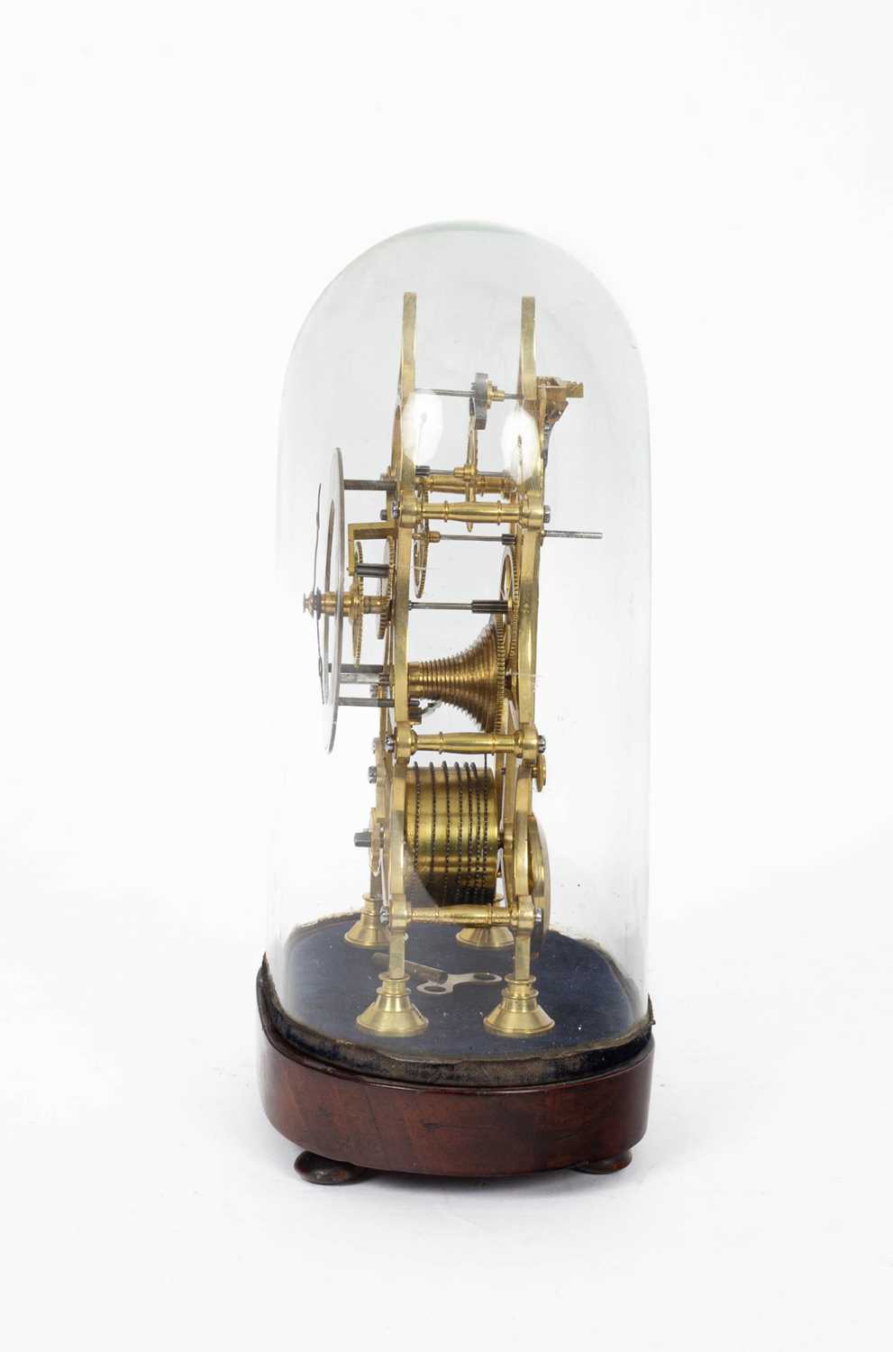 A gilt brass skeleton clock - Image 4 of 5