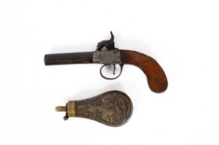 A percussion cap pocket pistol