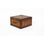 A 19th Century walnut and inlaid jewel and dressing case