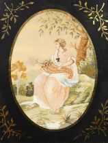 A 19th Century silk embroidered picture