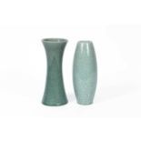 Two modern Chinese celadon vases