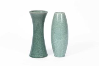 Two modern Chinese celadon vases