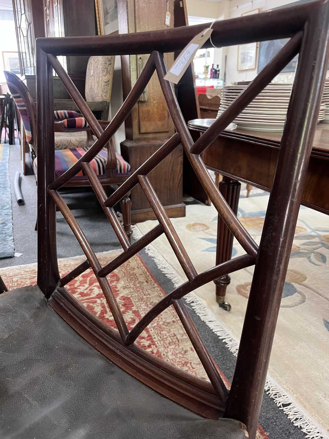 A set of eight 19th Century mahogany Cockpen chairs - Image 4 of 18