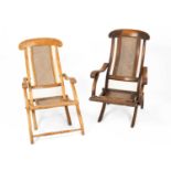 Two 19th Century folding campaign chairs