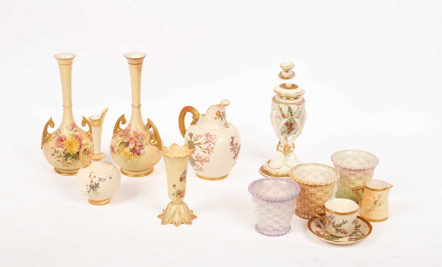 A group of Royal Worcester vases