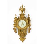 A French gilt metal wall clock