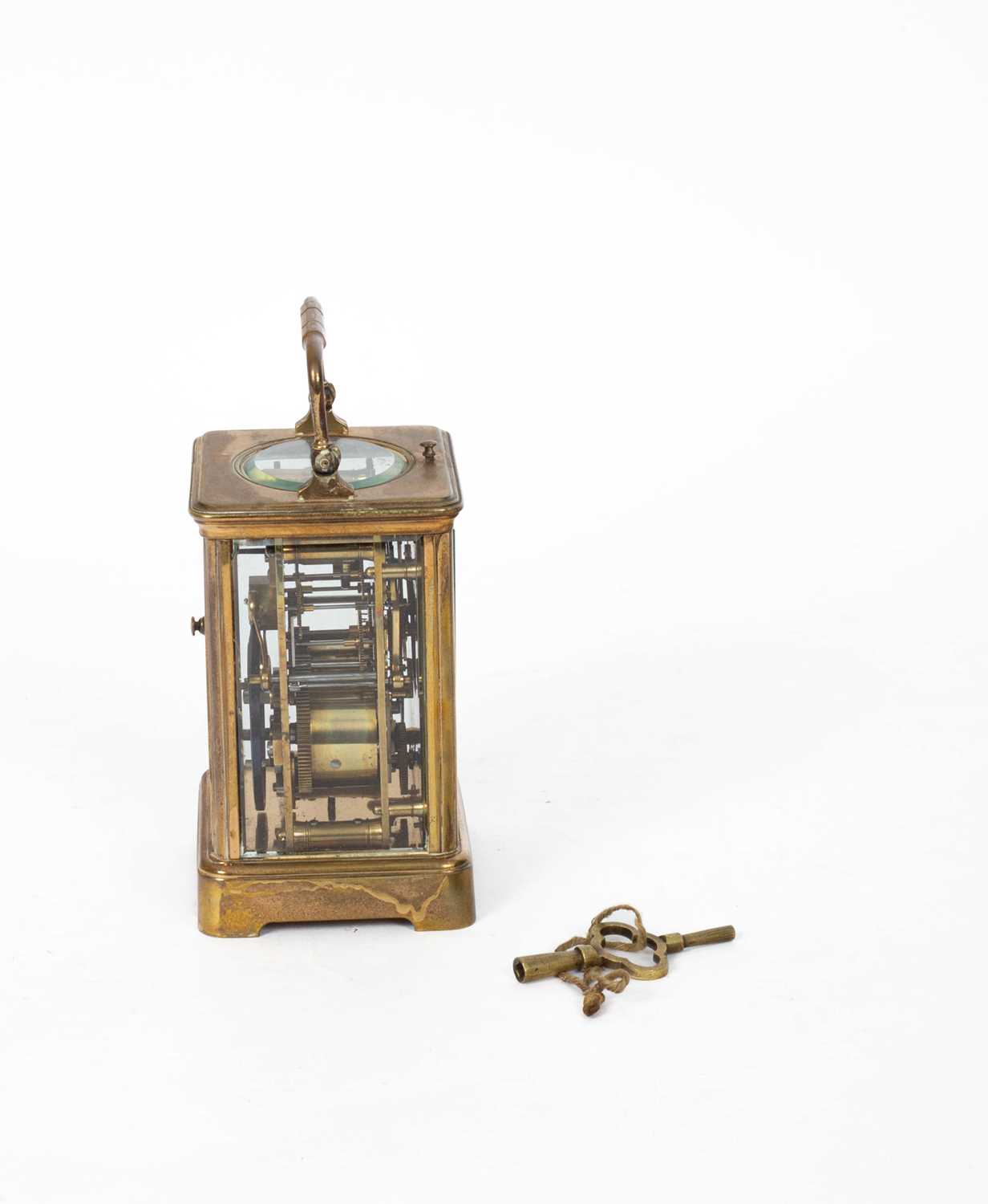 A gilt brass carriage clock - Image 2 of 6