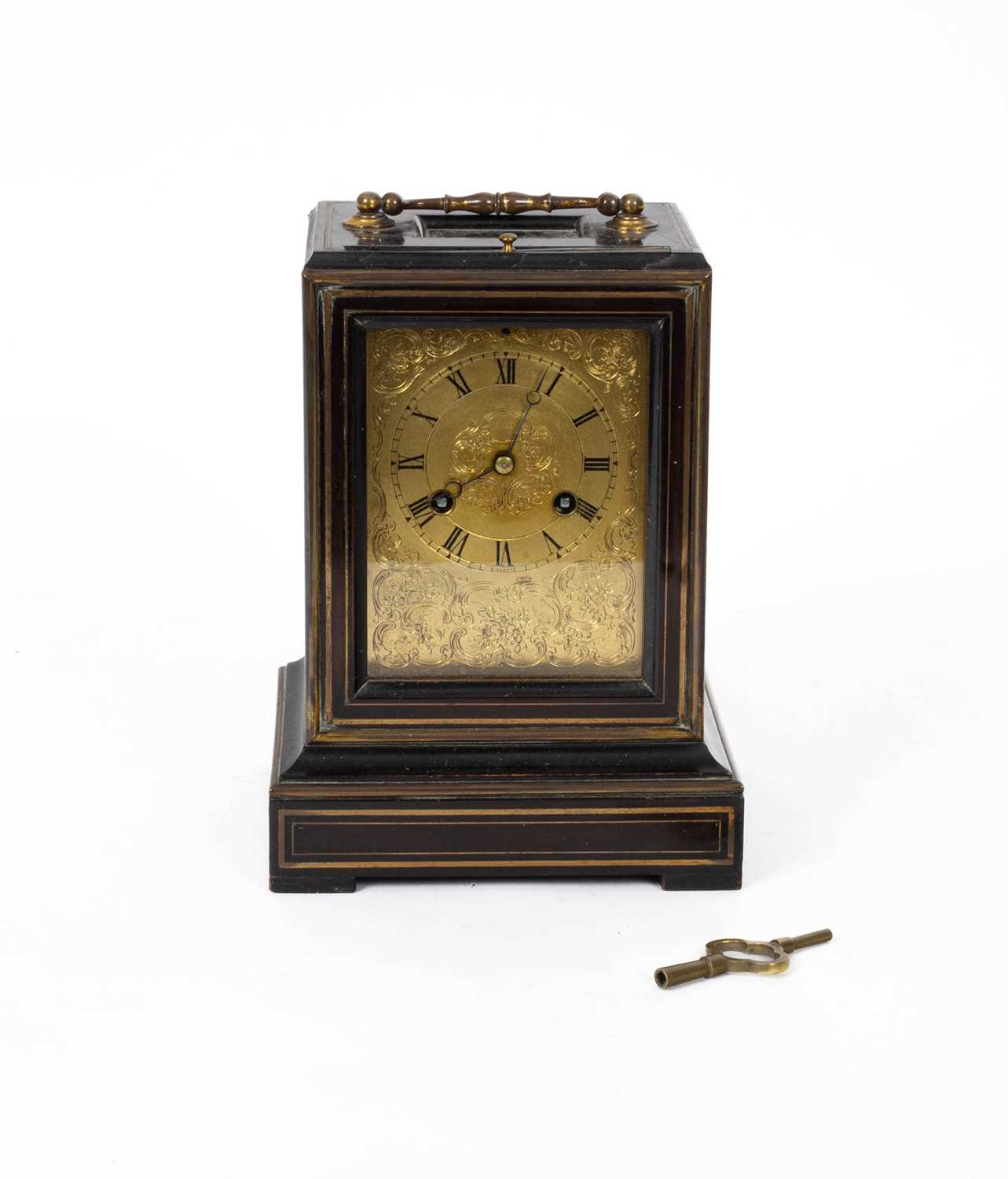 A French ebonised mantel clock