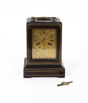 A French ebonised mantel clock