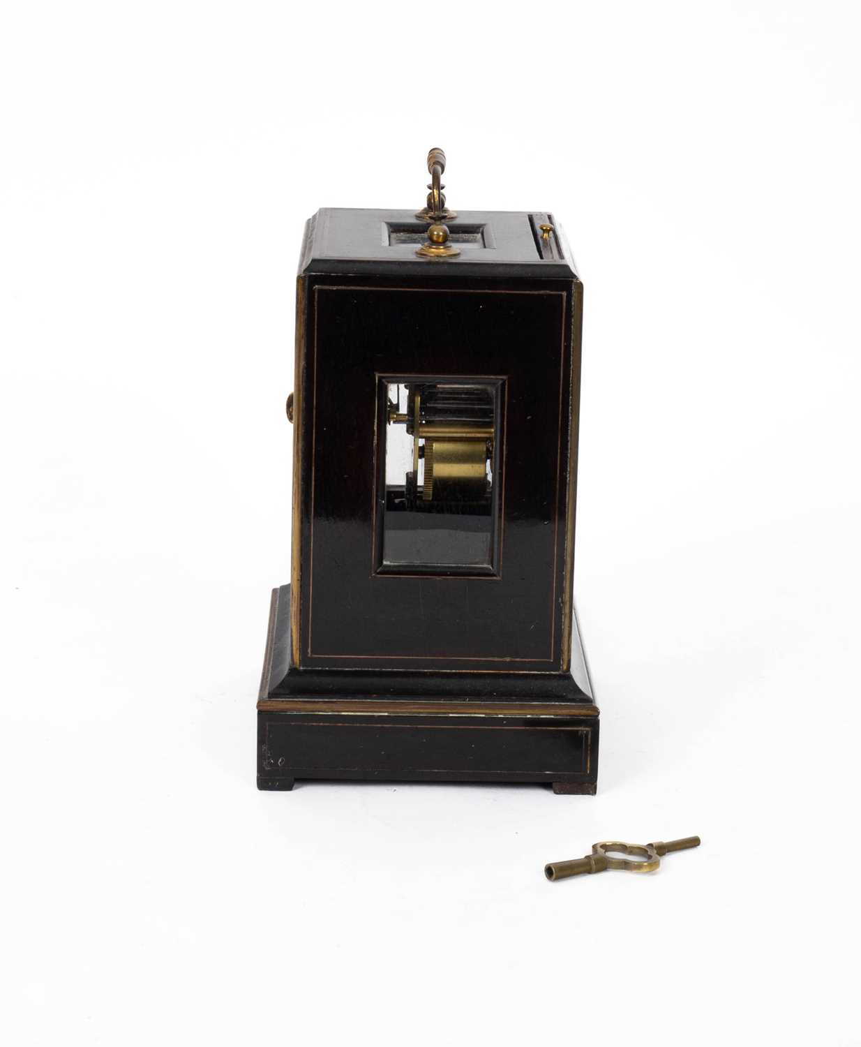 A French ebonised mantel clock - Image 2 of 5