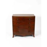 A Regency mahogany bowfront chest of drawers