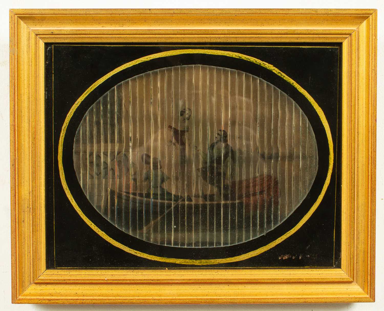 A 19th Century optical illusion lithograph in colours