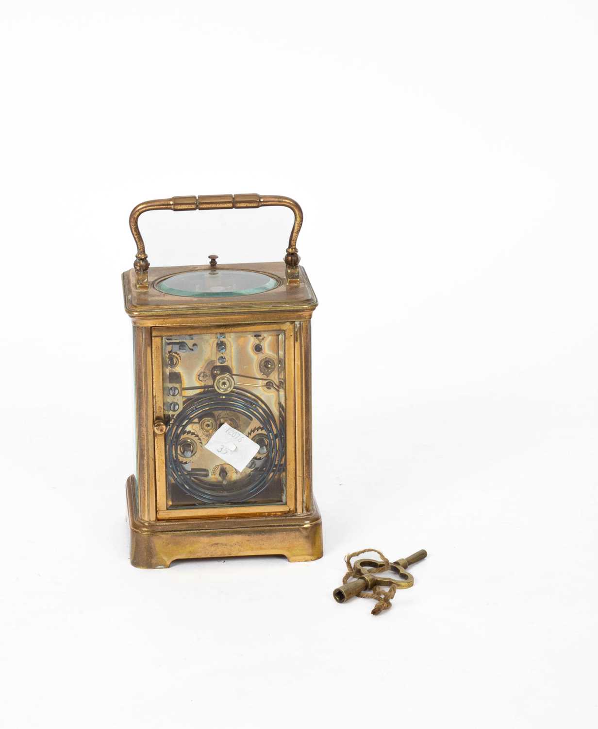 A gilt brass carriage clock - Image 3 of 6