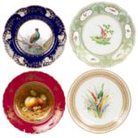 Four English decorative plates