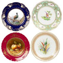 Four English decorative plates