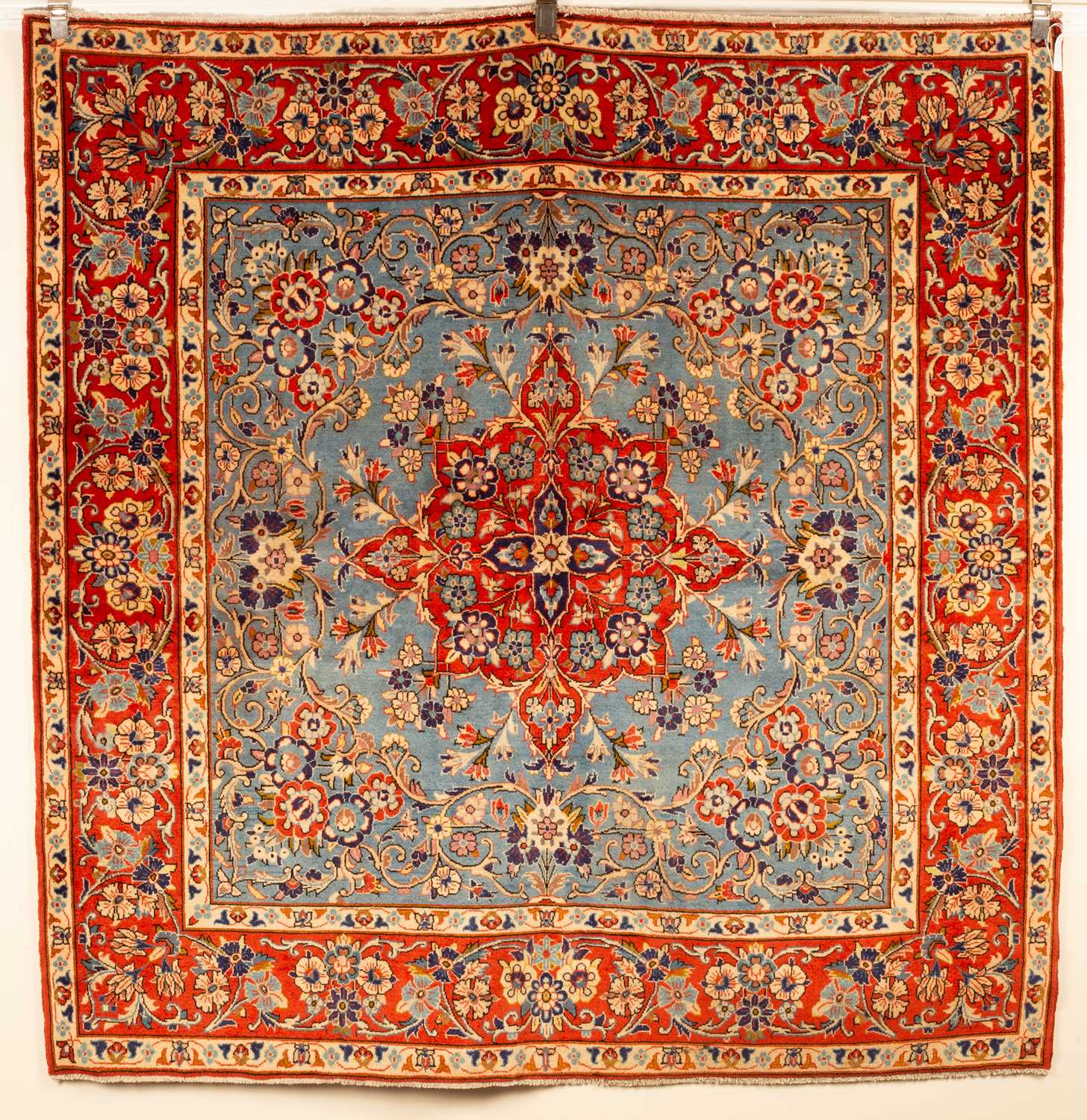 An Isfahan rug of unusual square size