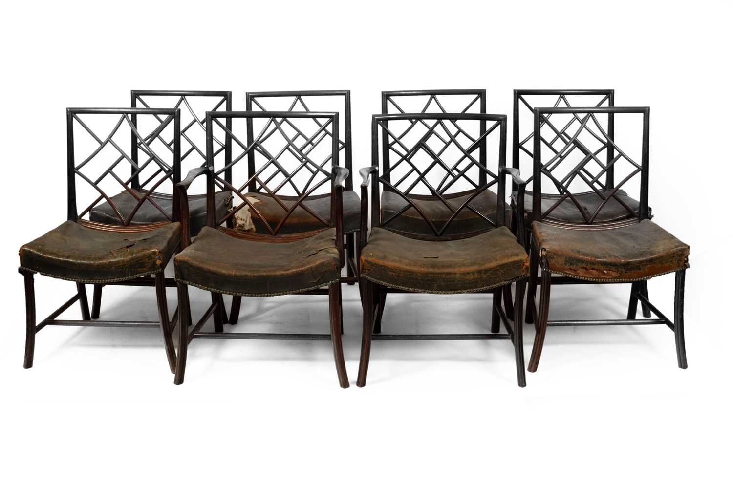 A set of eight 19th Century mahogany Cockpen chairs