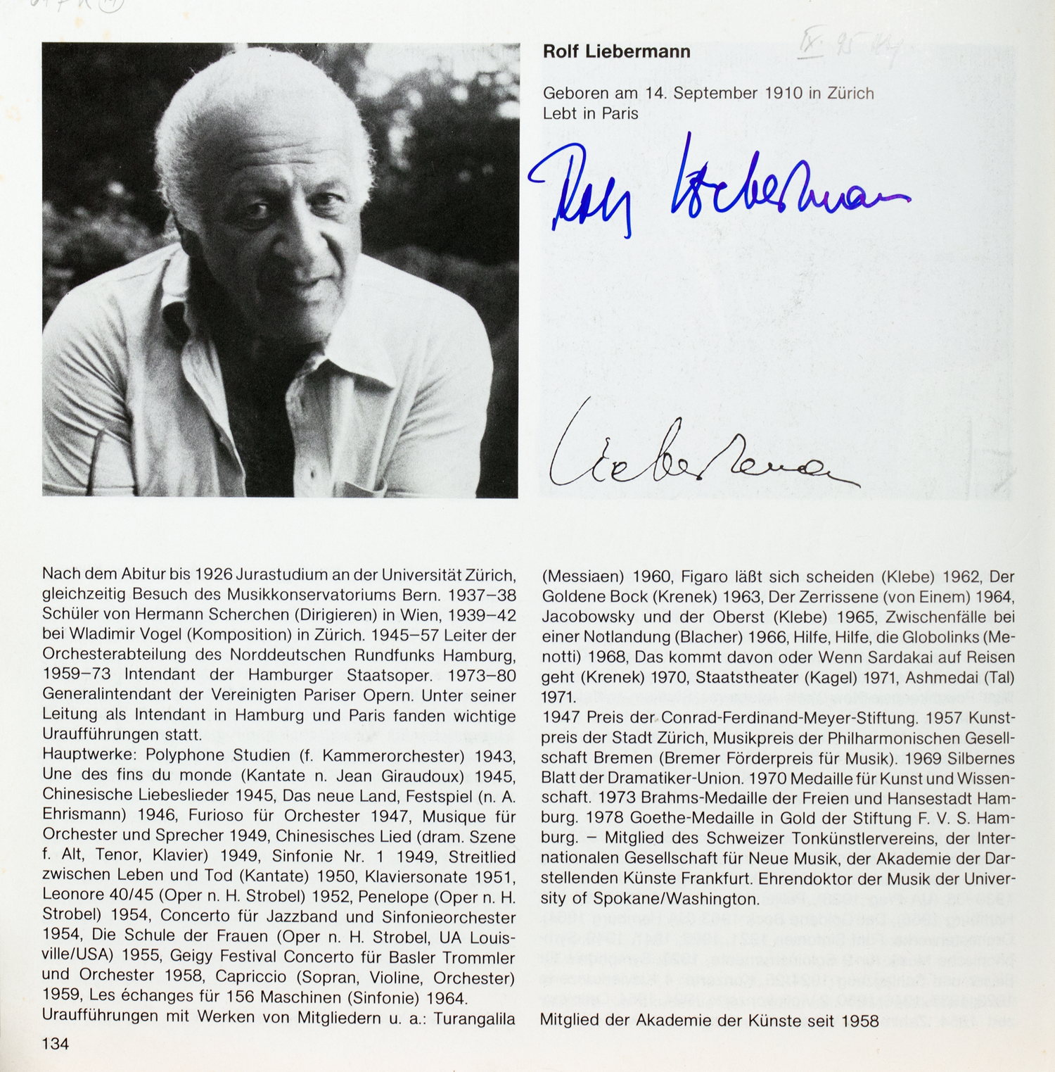 Fotobücher mit Signaturen der Porträtierten - Akademie der Künste. 1970-1979. Band 1. Die Mitglieder - Bild 5 aus 11