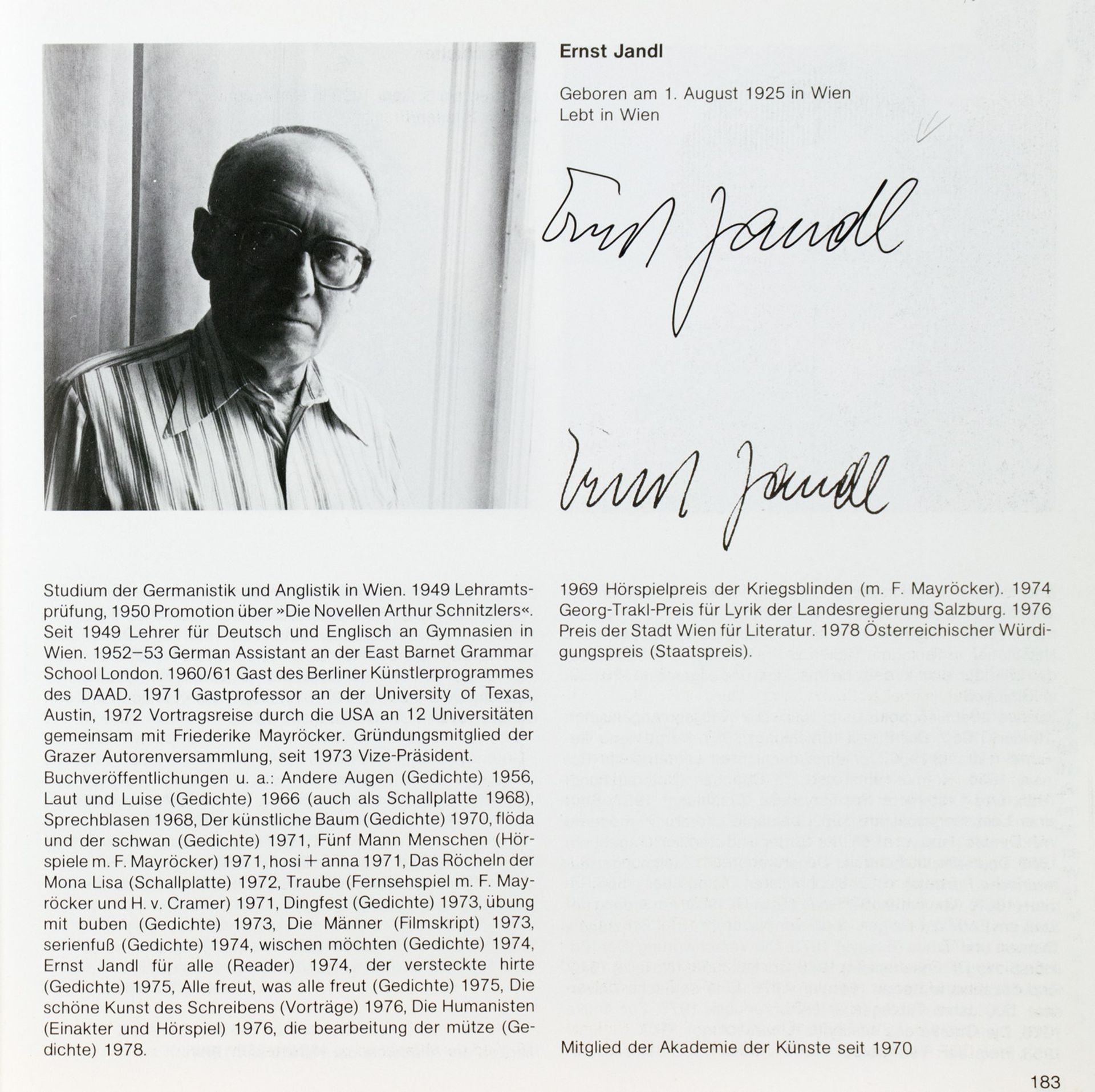 Fotobücher mit Signaturen der Porträtierten - Akademie der Künste. 1970-1979. Band 1. Die Mitglieder - Image 10 of 11