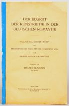 Walter Benjamin. Der Begriff der Kunstkritik in der deutschen Romantik.