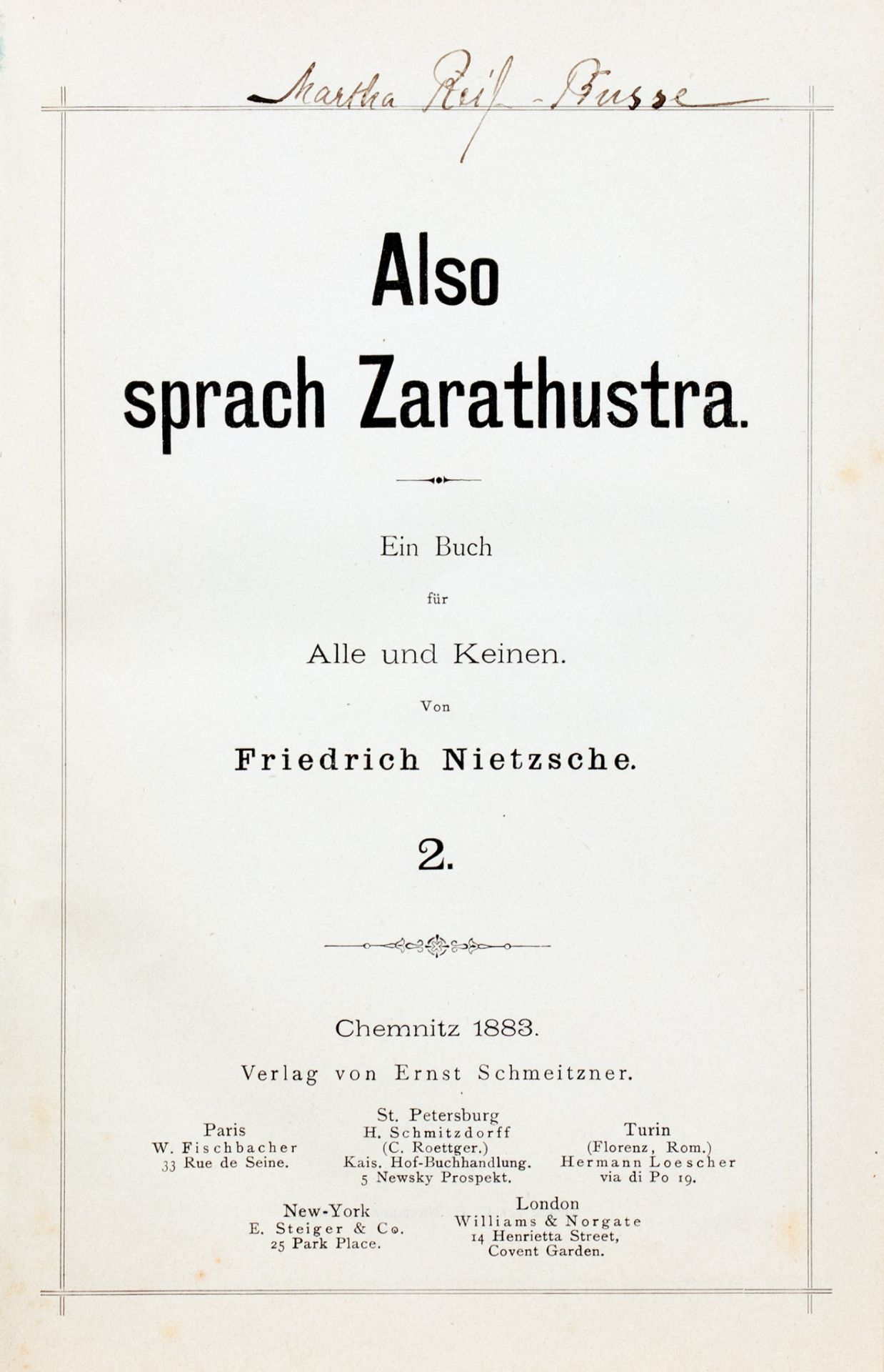 Fr. Nietzsche. Also sprach Zarathustra. 1-3 - Image 5 of 7