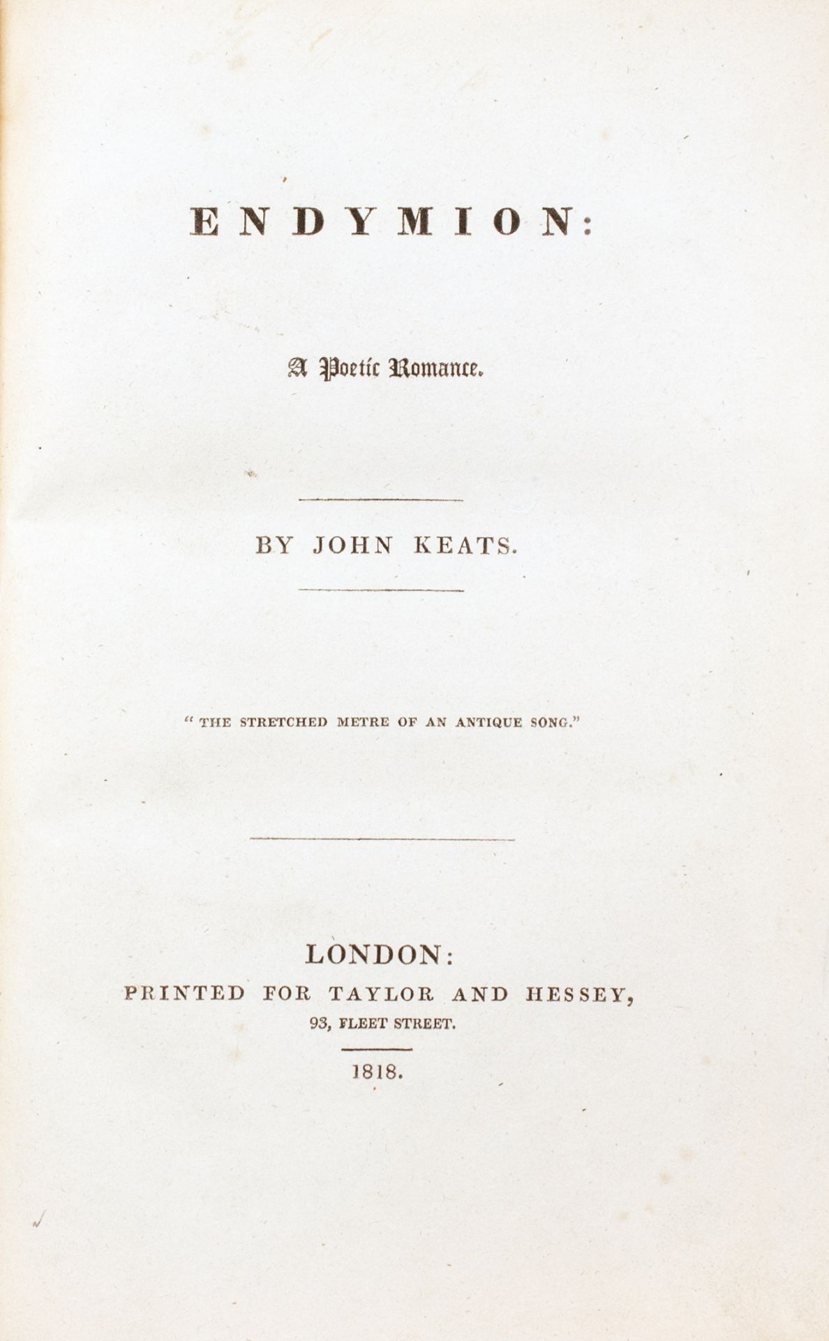 John Keats. Endymion.