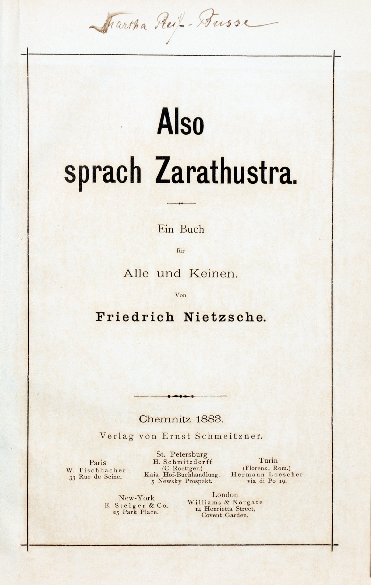 Fr. Nietzsche. Also sprach Zarathustra. 1-3 - Image 4 of 7