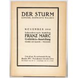 Sturm - Franz Marc Gedächtnis-Ausstellung.