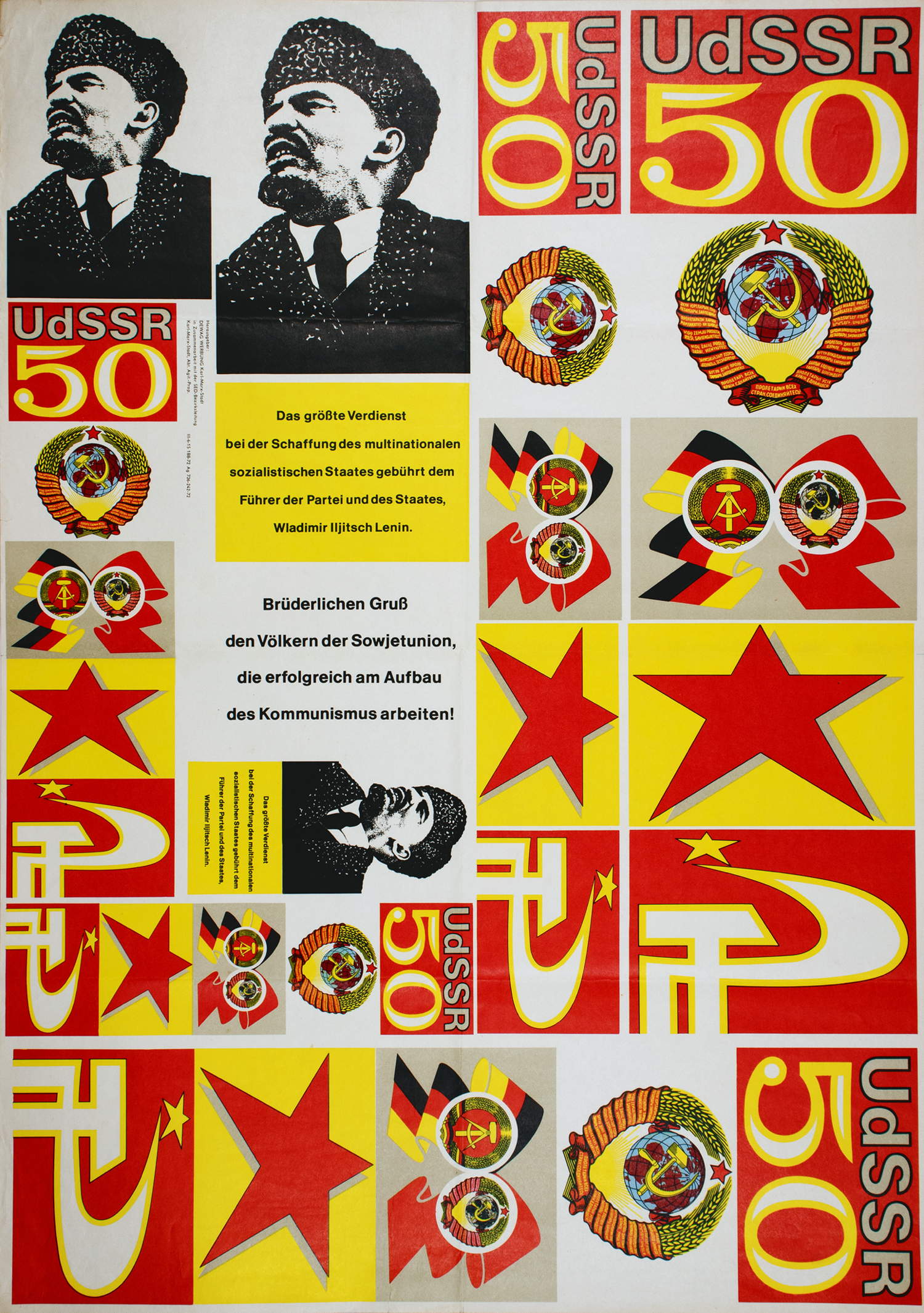 Plakate - DDR-Propagandaplakate. - UdSSR-Plakate. - Image 16 of 16