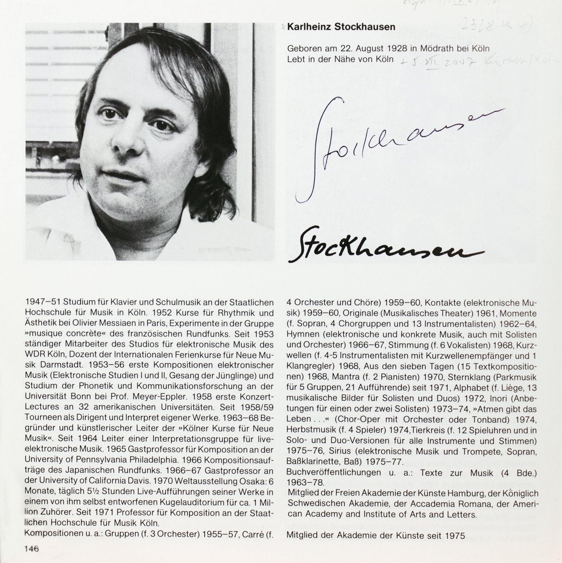 Fotobücher mit Signaturen der Porträtierten - Akademie der Künste. 1970-1979. Band 1. Die Mitglieder - Image 6 of 11