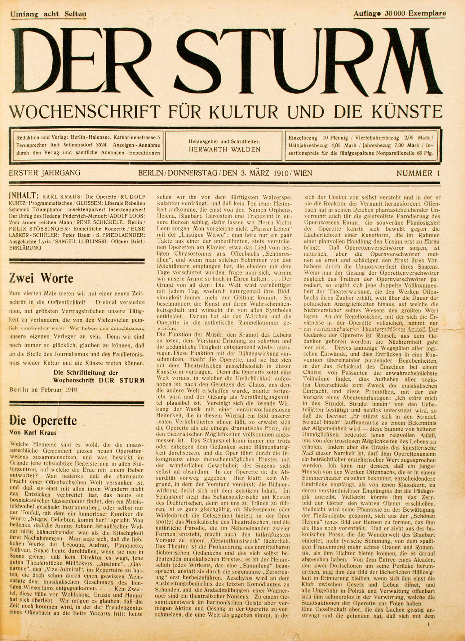 Der Sturm. 1910-30. Complete set, 330 graphics - Image 2 of 9