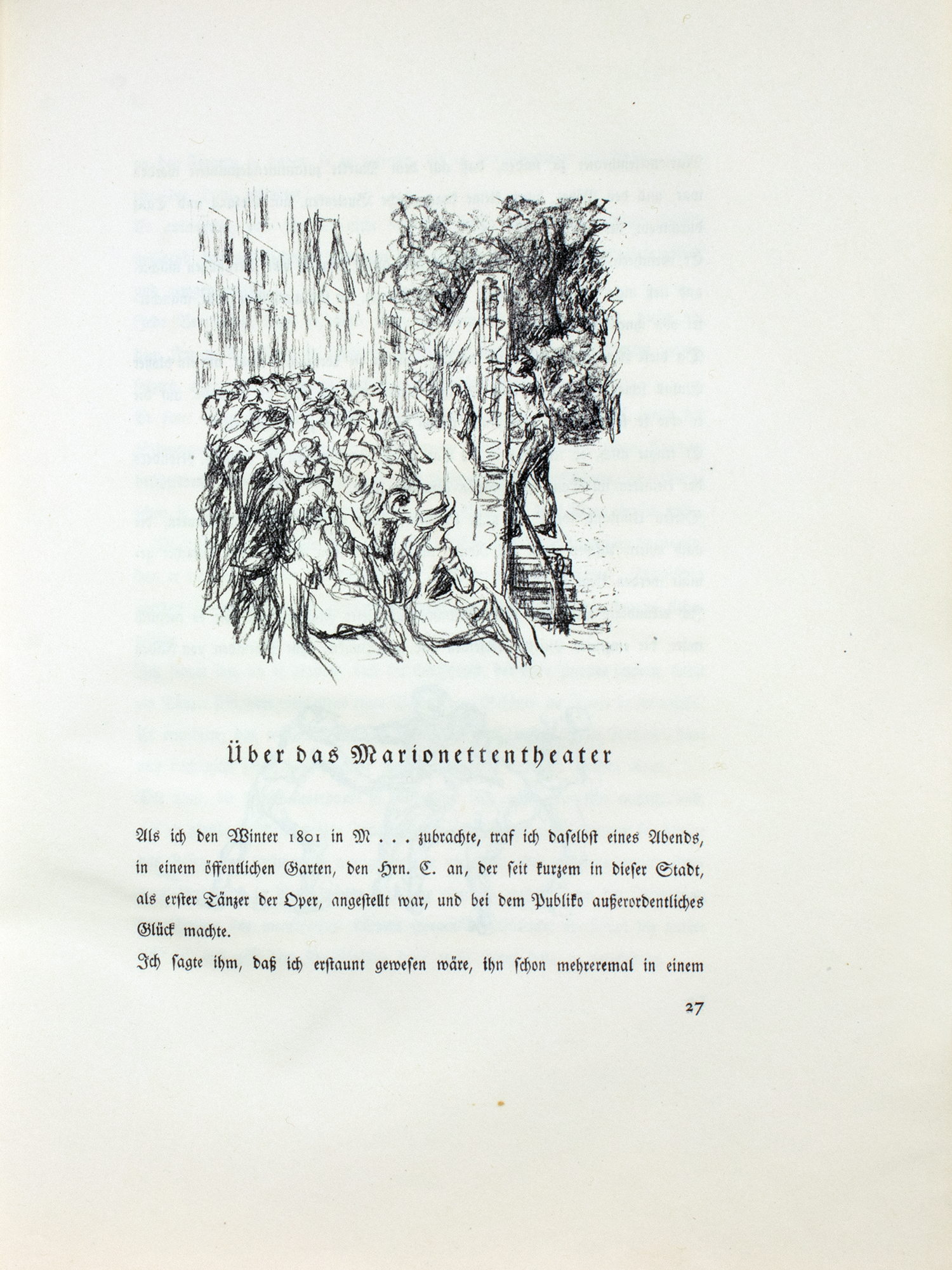 Max Liebermann - 54 Steindrucke zu kleinen Schriften von Heinrich von Kleist. - Image 2 of 3