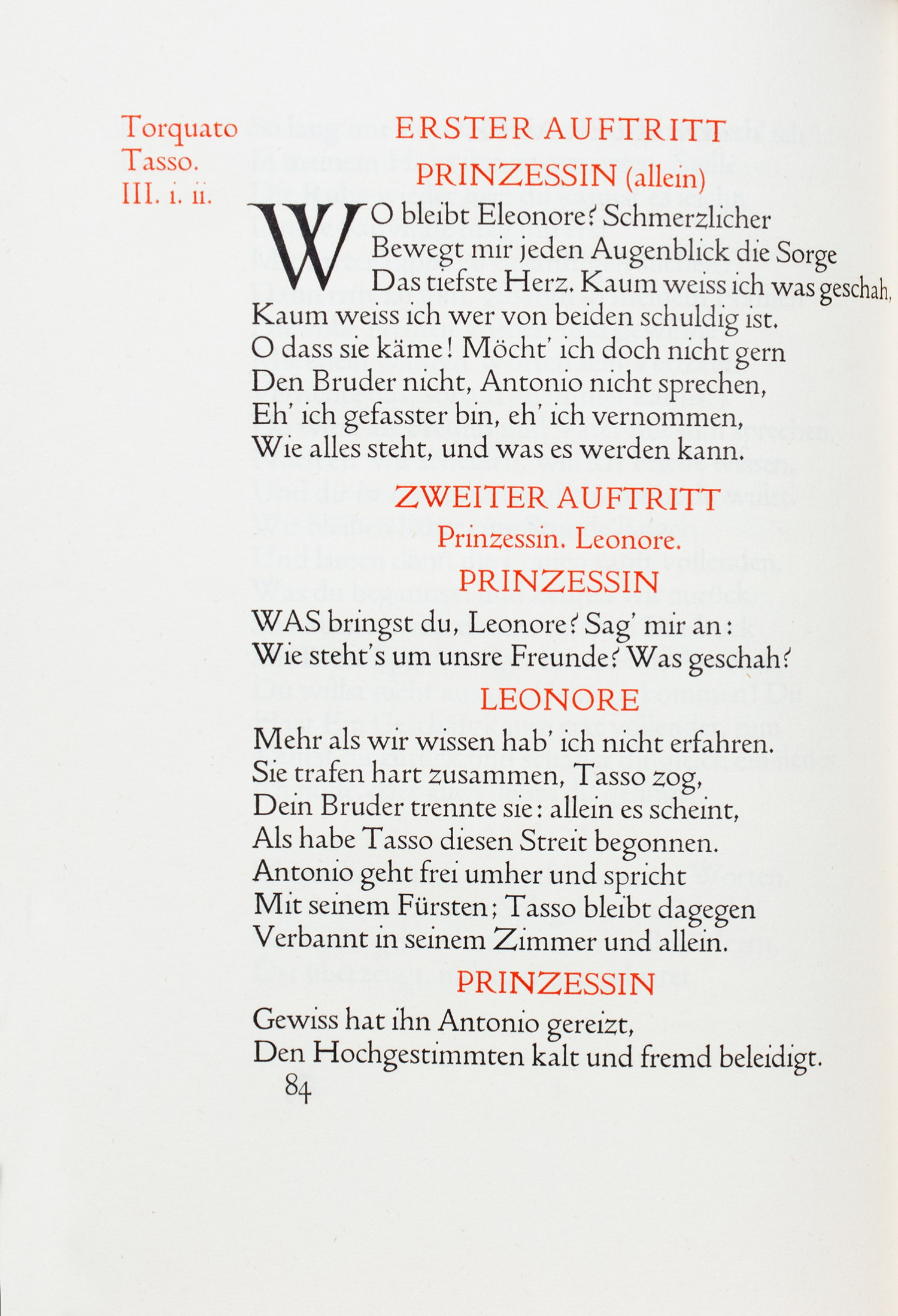 Doves Press - [Johann Wolfgang von] Goethe. Torquato Tasso. - Image 2 of 2