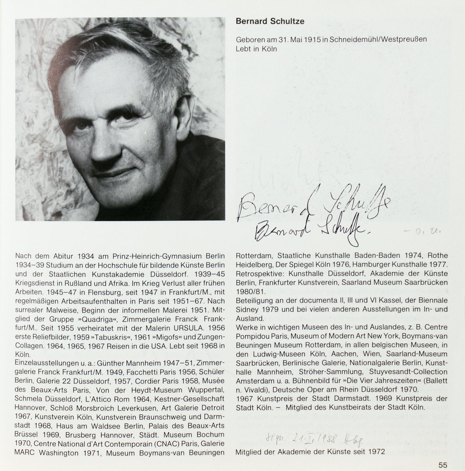 Fotobücher mit Signaturen der Porträtierten - Akademie der Künste. 1970-1979. Band 1. Die Mitglieder - Image 2 of 11